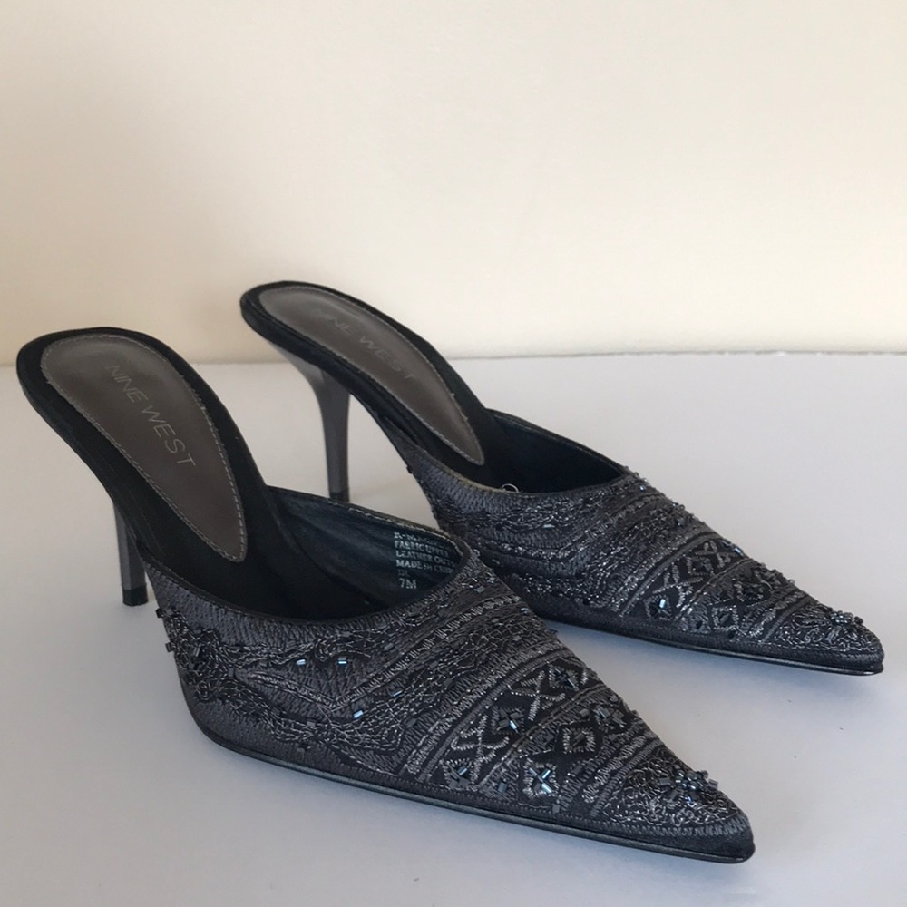 Nine West Pointy Toe Mule Heels